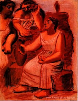 Trois femmes dans une fontaine (étude) Trois femmes dans une fontaine (étude)