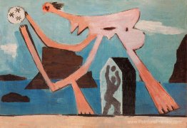 Joueur de balle sur la plage Joueur de balle sur la plage