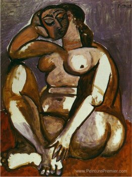 Femme accroupie nue Femme accroupie nue