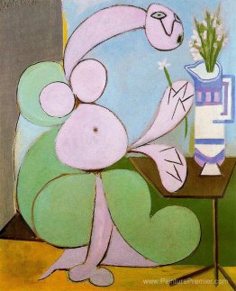 Femme avec bouquet Femme avec bouquet