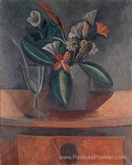 Fleurs dans un bocal gris Fleurs dans un bocal gris