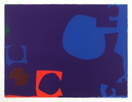 Violet bleu et profond avec orange, brun et vert Violet bleu et profond avec orange, brun et vert