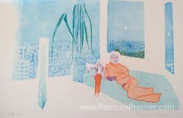 Miroirs du portefeuille «Invitation to a Voyage» de 5 aquatints Miroirs du portefeuille «Invitation to a Voyage» de 5 aquatints