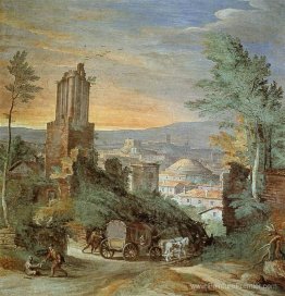 Paysage avec des ruines romaines Paysage avec des ruines romaines