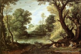 Paysage avec nymphes et satyres Paysage avec nymphes et satyres