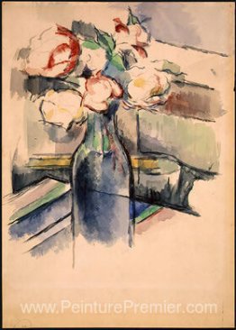 Roses dans une bouteille Roses dans une bouteille
