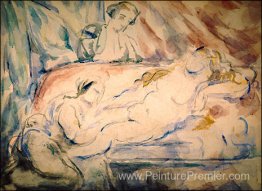 Femme nue avec des préposés Femme nue avec des préposés
