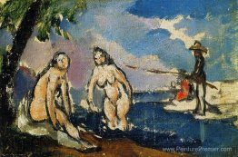 Baigneurs et pêcheurs avec une ligne Baigneurs et pêcheurs avec une ligne