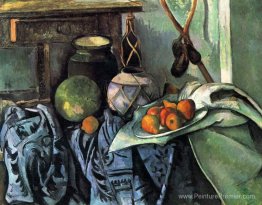 Nature morte avec un pot au gingembre et des aubergines Nature morte avec un pot au gingembre et des aubergines