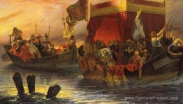 La péniche d'État du cardinal Richelieu sur le Rhône La péniche d'État du cardinal Richelieu sur le Rhône