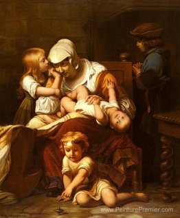 Jeune mère et ses enfants Jeune mère et ses enfants