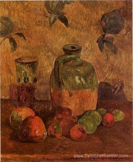 Pommes, cruche, verre irisé Pommes, cruche, verre irisé