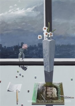 Étude des fleurs avec livre d'art Étude des fleurs avec livre d'art