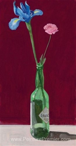 Étude pour la nature morte avec des fleurs dans une bouteille de Étude pour la nature morte avec des fleurs dans une bouteille de