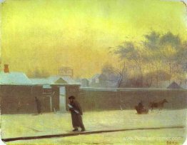 Rue hivernale sur l'île Vasilievsky, Saint-Pétersbourg Rue hivernale sur l'île Vasilievsky, Saint-Pétersbourg