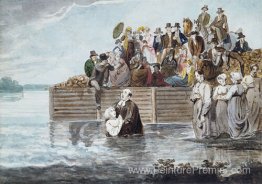 Une immersion anabaptiste de Philadelphie lors d'une tempête Une immersion anabaptiste de Philadelphie lors d'une tempête
