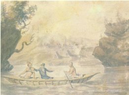 Indiens américains dans le bateau Indiens américains dans le bateau