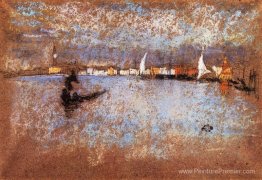 Le Guidecca hiver gris et bleu Le Guidecca hiver gris et bleu