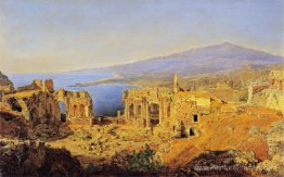 La ruine du théâtre grec à Taormina, en Sicile La ruine du théâtre grec à Taormina, en Sicile
