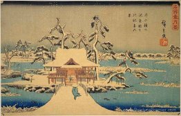 Sanctuaire de Benzaiten à Inokashira dans la neige Sanctuaire de Benzaiten à Inokashira dans la neige
