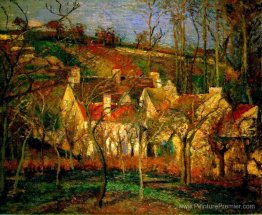 Toits rouges, coin d'un village, hiver Toits rouges, coin d'un village, hiver