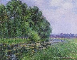 Par la rivière Eure en été Par la rivière Eure en été