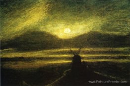 Le vieux moulin par clair de lune Le vieux moulin par clair de lune