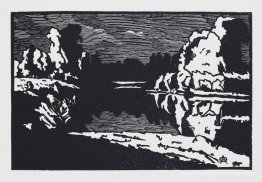 Paysage nocturne au clair de lune Paysage nocturne au clair de lune