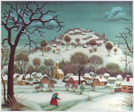 Hiver dans le village Hiver dans le village