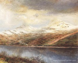 Paysage de montagne avec lac Paysage de montagne avec lac