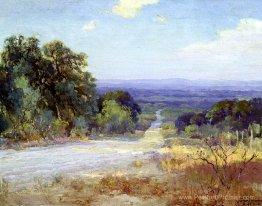 Une route blanche en fin d'après-midi Une route blanche en fin d'après-midi