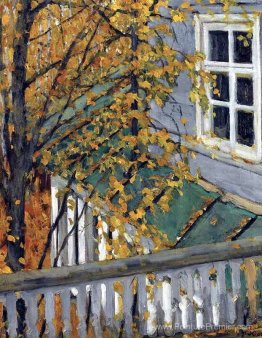 La vue d'automne depuis le balcon La vue d'automne depuis le balcon
