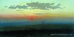 Coucher de soleil dans les steppes Coucher de soleil dans les steppes