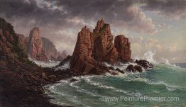 Vue des rochers de granit à Cape Woolamai Vue des rochers de granit à Cape Woolamai