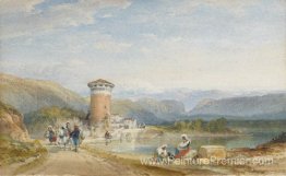 Vue sur un lac nord-italien Vue sur un lac nord-italien