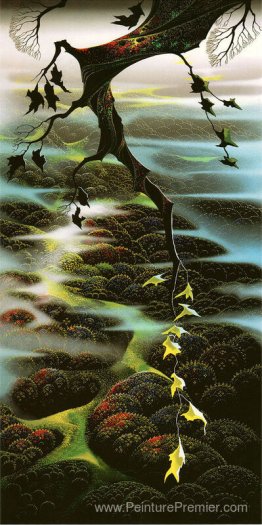 Collines à lacets de brouillard Collines à lacets de brouillard