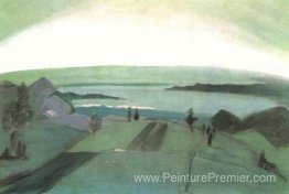 Paysage français vert et noir Paysage français vert et noir