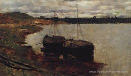 Barges. La Volga. Barges. La Volga.