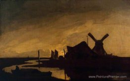 Moonrise sur le Yare Moonrise sur le Yare