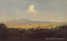 Nuage sur la vallée de la montagne Nuage sur la vallée de la montagne