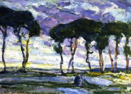 Paysage avec iris Paysage avec iris