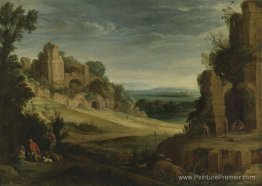 Paysage avec une fête de chasse et des ruines romaines Paysage avec une fête de chasse et des ruines romaines
