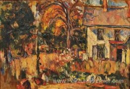 Maison blanche avec des arbres Maison blanche avec des arbres