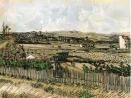 Récolte dans la Provence, à la gauche Montmajour Récolte dans la Provence, à la gauche Montmajour