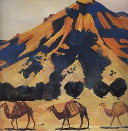 Mount Abul et passant des chameaux Mount Abul et passant des chameaux