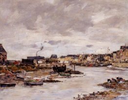 Le port intérieur de Trouville à la marée basse Le port intérieur de Trouville à la marée basse