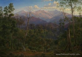 Mount Kosciusko, vu de la frontière victorienne (Mount Hope Rang Mount Kosciusko, vu de la frontière victorienne (Mount Hope Rang