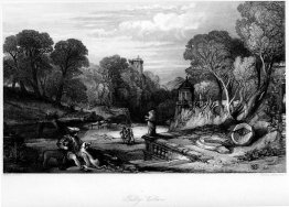 Tulleveolan, gravure de William Miller après Leitch, de huit gra Tulleveolan, gravure de William Miller après Leitch, de huit gra