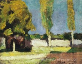 Paysage dans l'Alföld avec de jeunes hommes Paysage dans l'Alföld avec de jeunes hommes