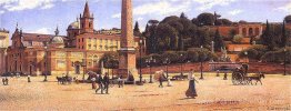 Piazza del Popolo w Rzymie Piazza del Popolo w Rzymie